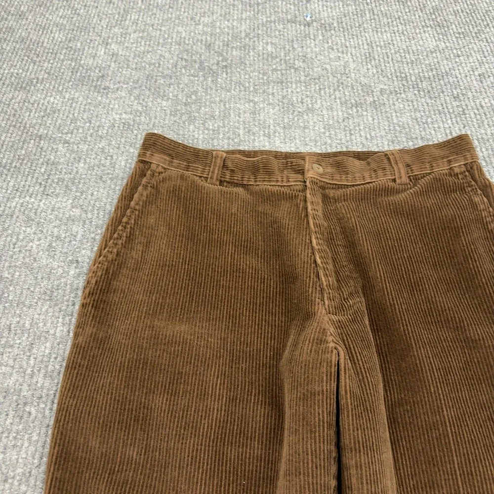 Jos A Bank Pants Mens 34 Brown Cotton Corduroy Wide Wale Classic Business Casual